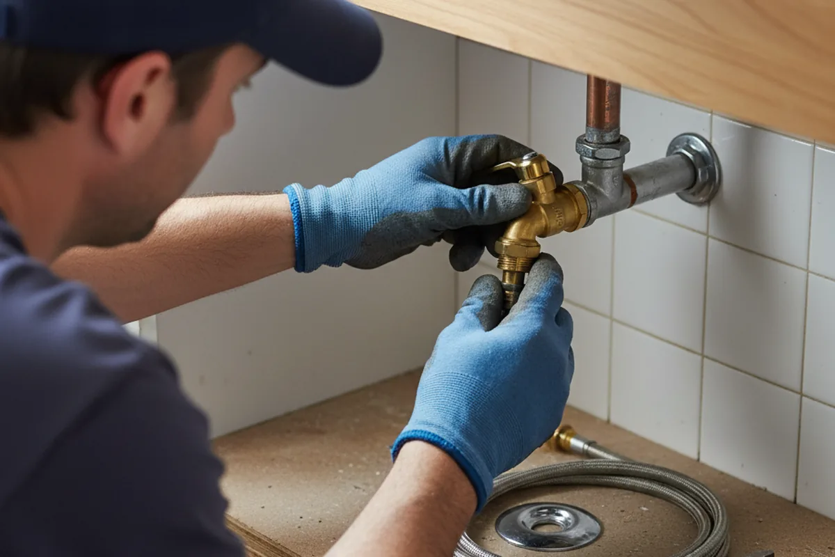 Shutoff valve and fitting work during Emergency Plumbing in Carbondale
